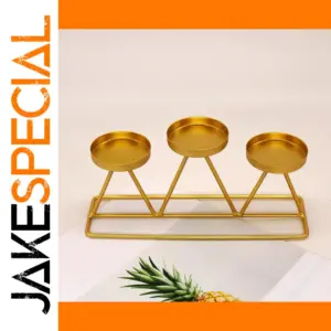 Gold Geometric Candle Holder for Elegant Decor