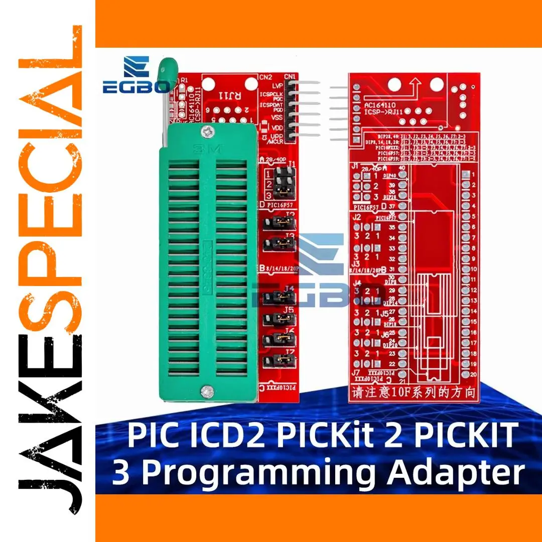 Red PIC Programming Adapter Set for PICkit 2/3 1 Red PIC Programming Adapter Set for PICkit 2/3