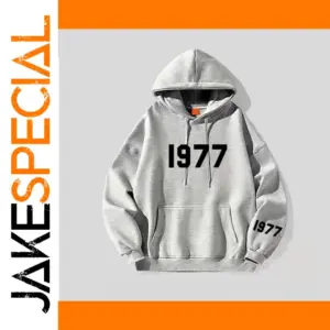 Heavyweight Men's Hoodie with "1977" Print
