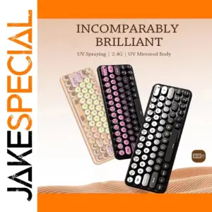 Vintage Wireless Keyboard and Mouse Set