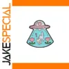 UFO Cat Enamel Brooch – Pastel Colors