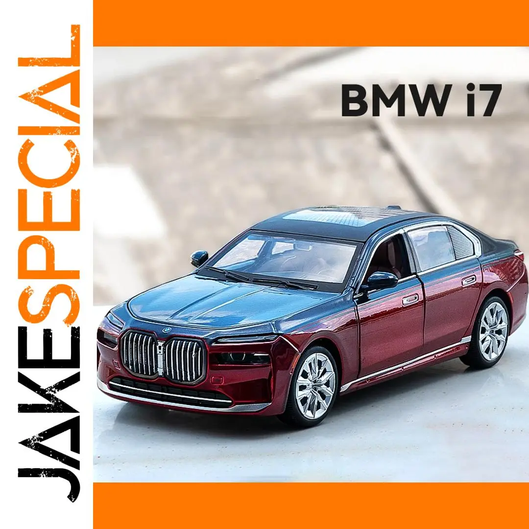 Red BMW I7 G70 Die-Cast Model Car 1:24 Scale 1 Red BMW I7 G70 Die-Cast Model Car 1:24 Scale
