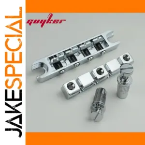 High-Mass 4-String Bass Bridge with Chrome Finish