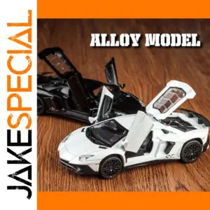 White Alloy Sports Car Model 1:32 Scale