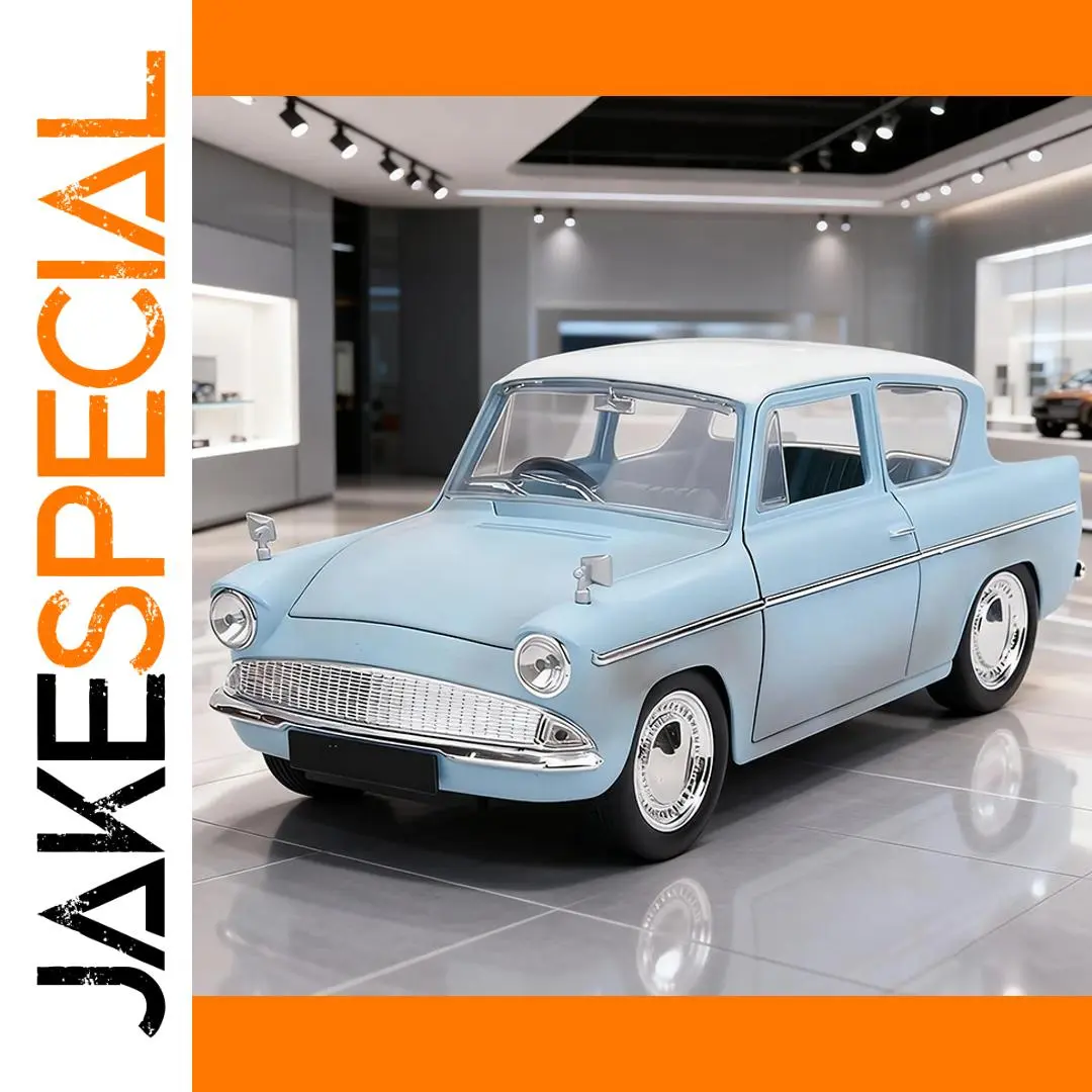 1959 Ford Anglia 1:24 Diecast Model Blue & White 1 1959 Ford Anglia 1:24 Diecast Model Blue & White