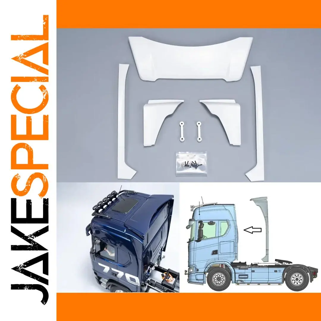 White Rear Wing Spoiler for Tamiya RC Trucks 1 White Rear Wing Spoiler for Tamiya RC Trucks