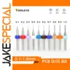 10-Piece Micro Drill Bits Set 0.1-1.0mm with 3.175mm Shank