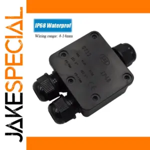 IP68 Waterproof Y-Type 3-Way Junction Box 126x93x35mm