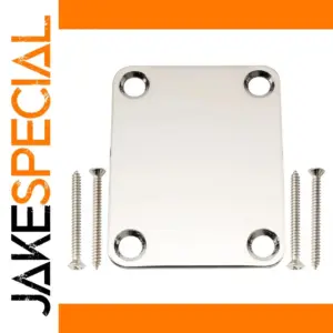 Steel Guitar Neck Plate 64x51mm with Mounting Screws