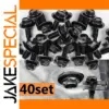 Black Steel Automotive Fastener Set with U-Clips