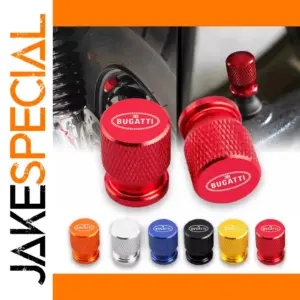 Red Aluminum Valve Stem Caps for Vehicles