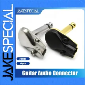 Right Angle 6.35mm Mono Guitar Plugs Set