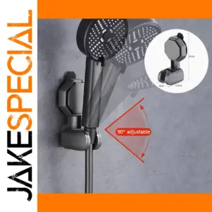 Chrome Bathroom Shower Holder with Adjustable Arm