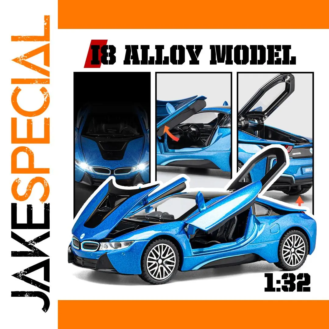 Blue 1:32 Diecast Alloy Sports Car Model 1 Blue 1:32 Diecast Alloy Sports Car Model