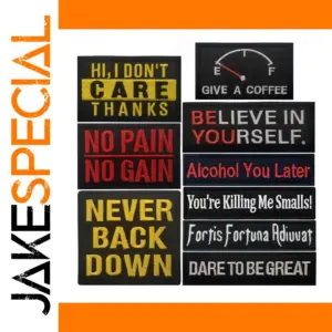 Bold Embroidered Patch with Inspirational Phrases