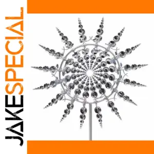 Silver Outdoor Windmill, 32cm Diameter