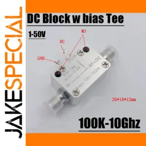 Bias Tee RF DC Block 10MHz–10GHz, 50V, 0.4A