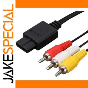 Black 1.8m AV Cable for Classic Consoles