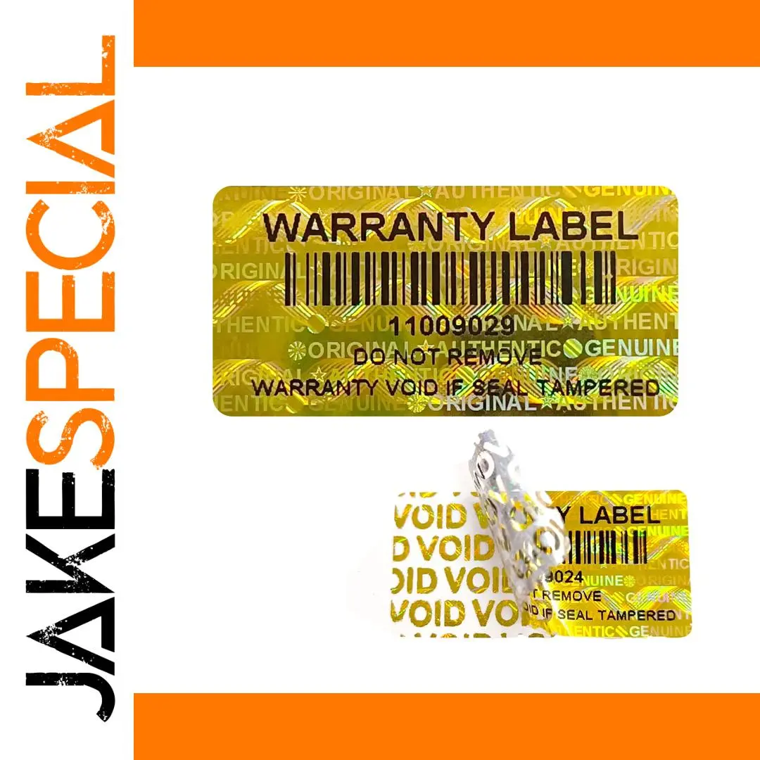 Gold Holographic Warranty Seal for Security 1 Gold Holographic Warranty Seal for Security