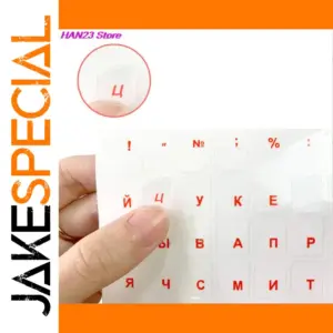 Transparent Russian Keyboard Stickers for Laptops