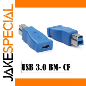 Blue USB Type C to USB 3.0 B Adapter