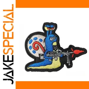 Snail Embroidered Armband with Hook and Loop