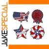 Patriotic American Badges Set of 4