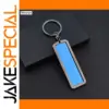 Unisex Blue Accent Metal Keychain