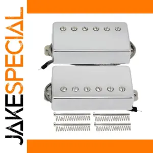 Chrome Alnico 5 Humbucker Pickup Set for Electric Guitars