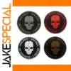8cm Metallic Embroidered Skull Tactical Patch
