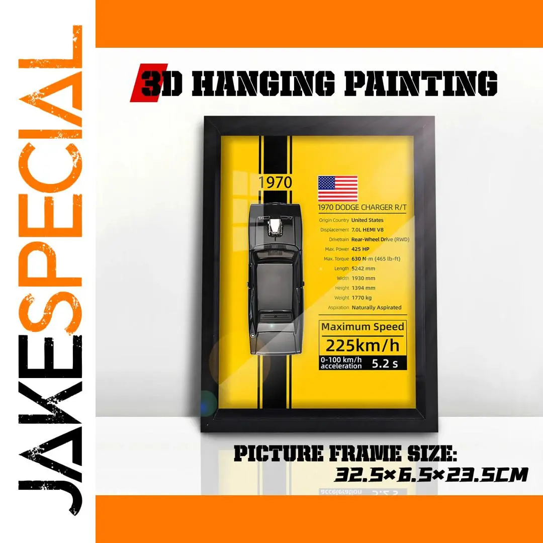 3D Alloy Car Model Wall Decor 1:32 Scale 1 3D Alloy Car Model Wall Decor 1:32 Scale