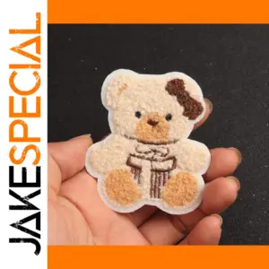 Cute Teddy Bear Embroidered Patch Set of 5