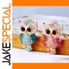 Colorful Rhinestone Owl Keychain for Bags