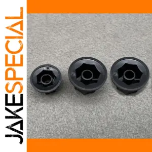 Black Guitar and Bass Effect Pedal Knobs Set