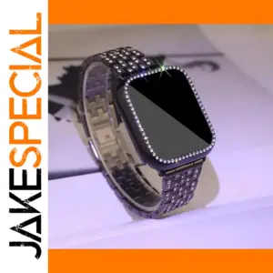 Luxurious Stainless Steel Diamond-Enhanced Apple Watch Strap