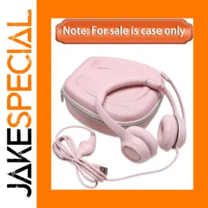 Pink Travel Headphone Case for Logitech, Jabra, JLab