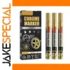 High-Gloss Chrome Marker Pen Set for Cars