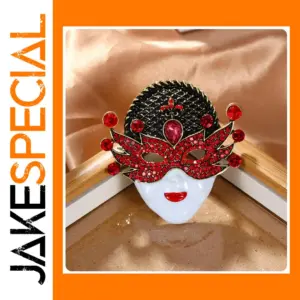 Glamorous Angel Brooch with Rhinestones