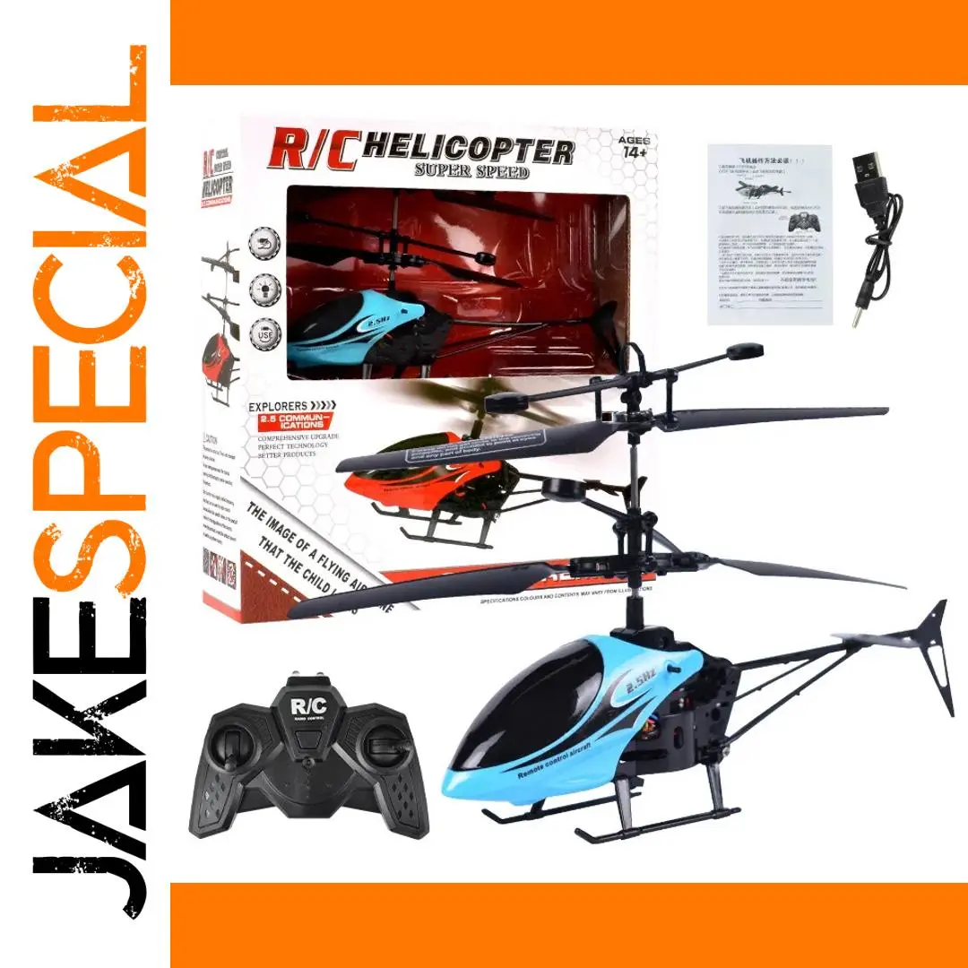 Blue 2-Channel Remote Control Mini Helicopter 1 Blue 2-Channel Remote Control Mini Helicopter