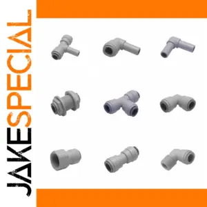 Gray POM Water Fitting for Reverse Osmosis Systems