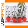 Vibrant Red Synthetic Strawberry Keychain