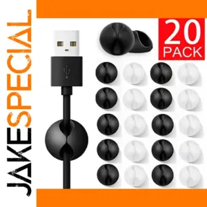 Silicone Cable Organizer Clips Set 20 Pack