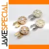 Elegant Pearl Rhinestone Button Set in Gold and Grey
