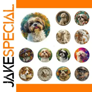 Shih Tzu Art Tin Sign - 20cm Decorative Metal Sign