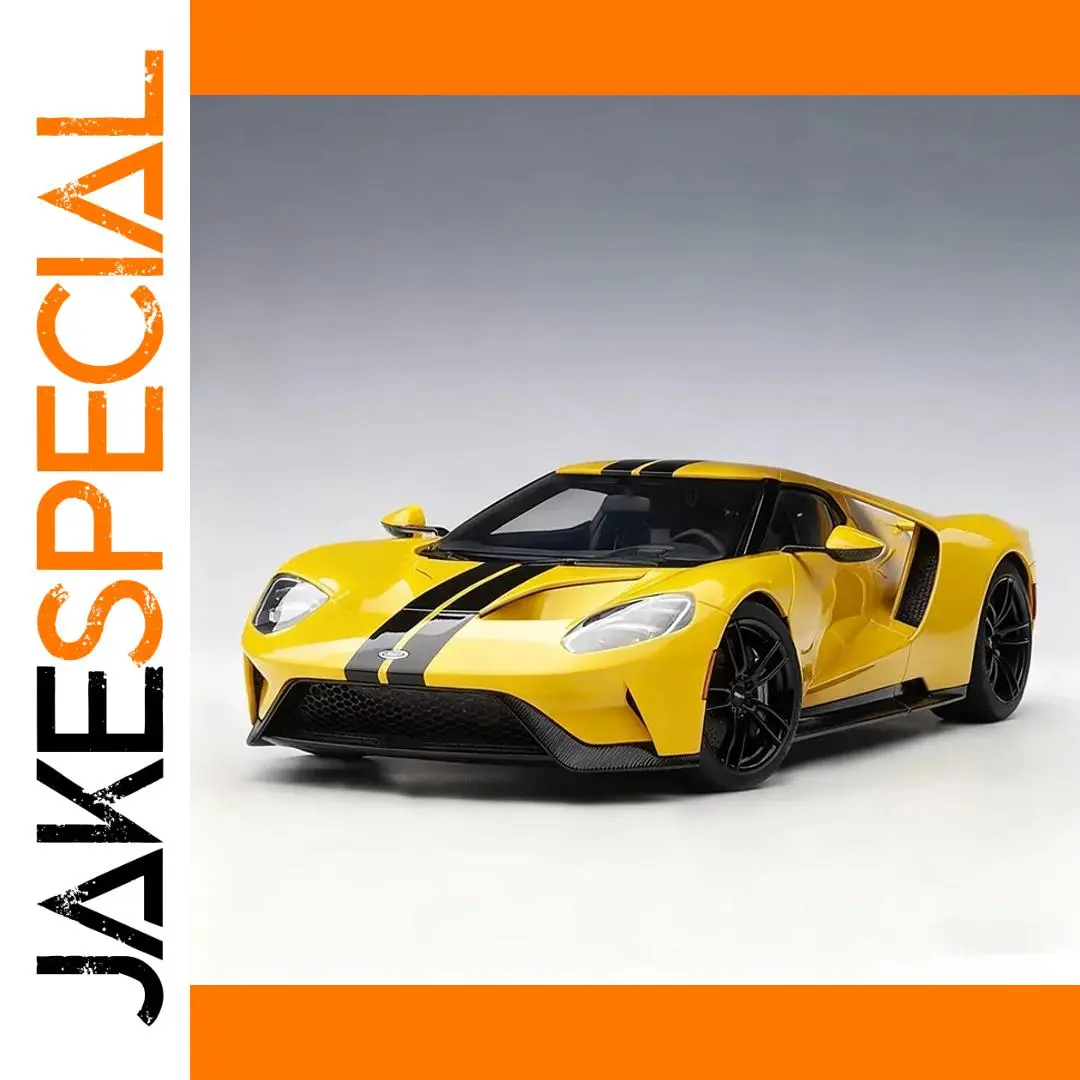 Vibrant Yellow Ford GT 1:24 Diecast Model 1 Vibrant Yellow Ford GT 1:24 Diecast Model