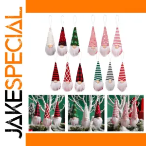 Festive Faceless Gnome Ornaments Set of 3