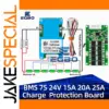 7S 24V Lithium Battery BMS 15A-25A