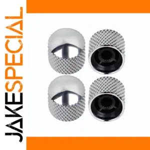 Premium Set of Guitar Control Knobs 18mm Black, Chrome, Gold