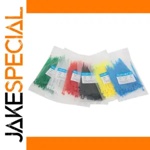 Premium Nylon Cable Ties Set 100mm, Assorted Colors