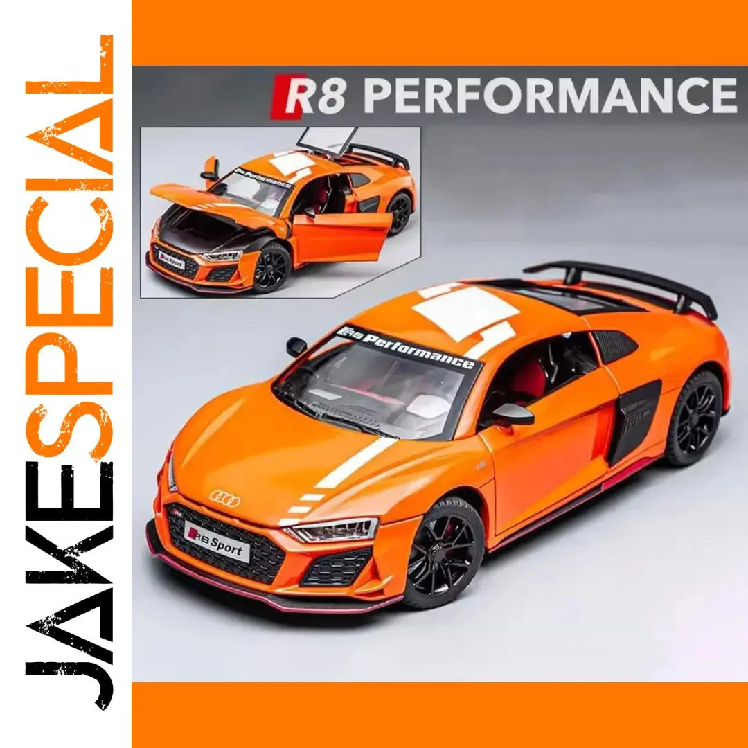 1:24 Scale Orange R8 V10 Sports Car Model 1 1:24 Scale Orange R8 V10 Sports Car Model